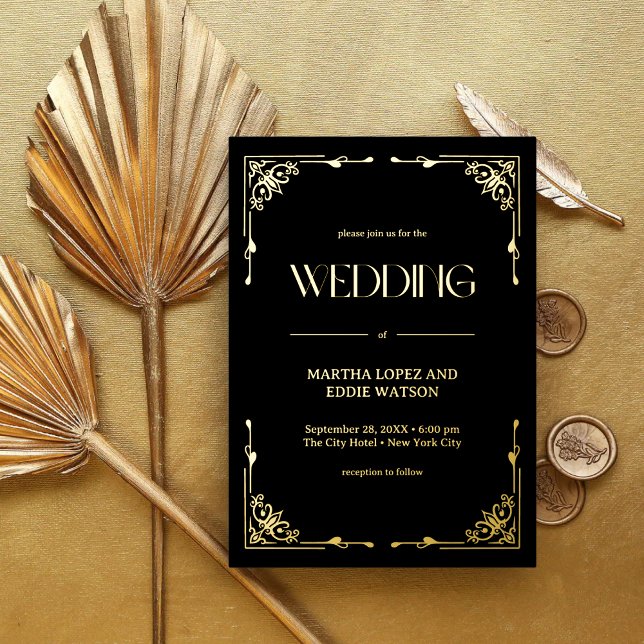 Modern Deco | Elegant Wedding Black and Gold (Creator Uploaded)