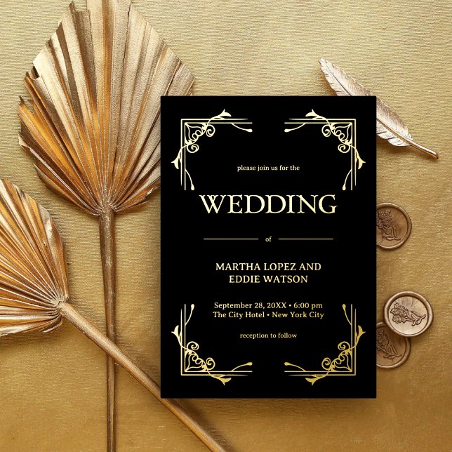Modern Deco | Elegant Wedding Black and Gold (Creator Uploaded)