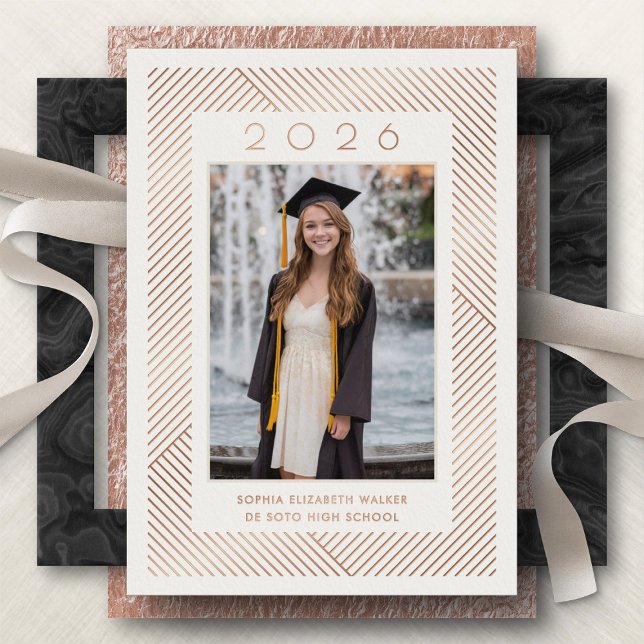 Modern Deco Graduation Foil Announcement (Creator Uploaded)