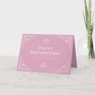 Modern Deco   Happy Mothers Day Pink Card