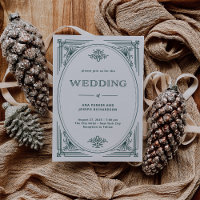 Modern Deco | Light Silver White and Green Wedding