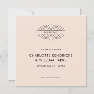 Modern Deco Save the Date