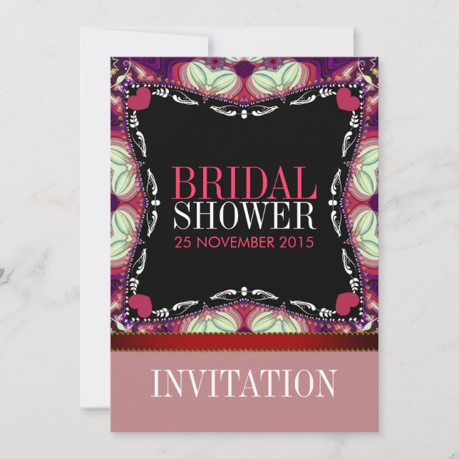 Modern Decor Style Bridal Shower Party Invitation (Front)