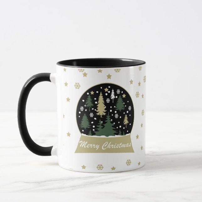 modern decorated snow globe mug (Left)