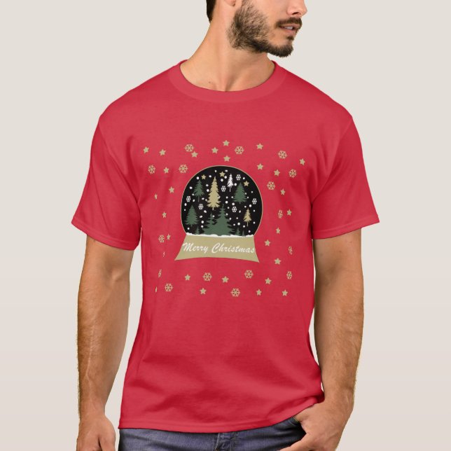 Modern decorated snowglobe T-Shirt (Front)