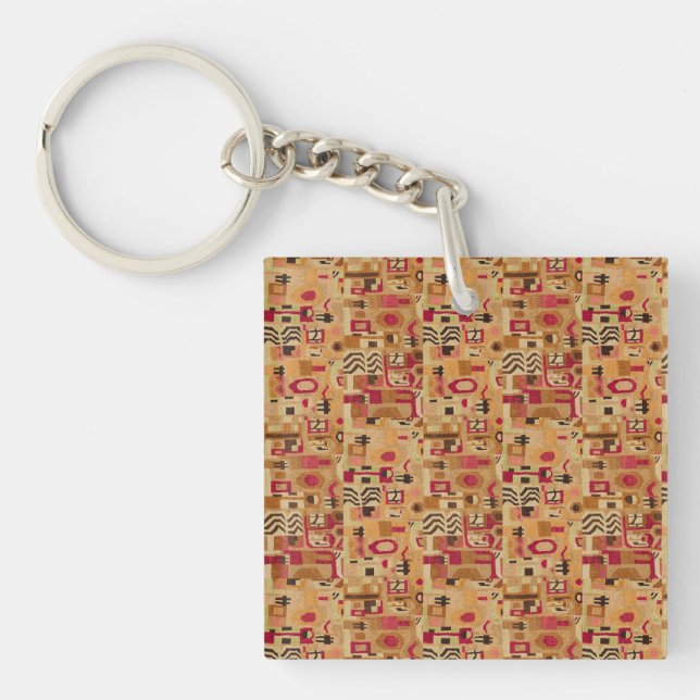 Modern Decorative Abstract Key Ring (Front)