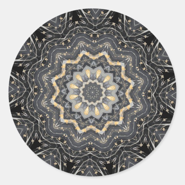 Modern Decorative Christmas Holiday Classic Round Sticker (Front)