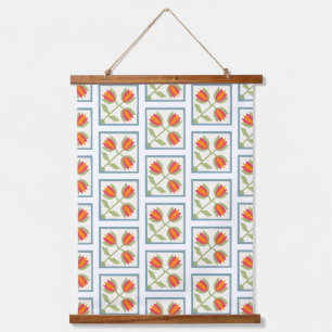 Modern Decorative Flowers Pattern Hanging Tapestry