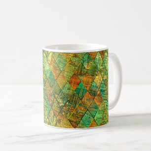 Modern Decorative Geometric Stained Glass Coffee Mug