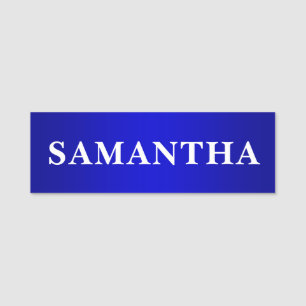 Modern Decorative Name Blue Ombre Tag