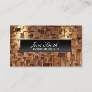Modern Decorative Wood Interior Design Business Card