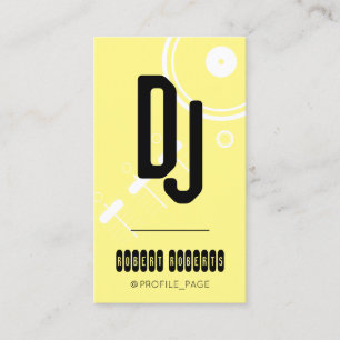 Modern deejay style yellow cover business card