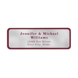 Modern Deep Burgundy Silver Grey Wedding