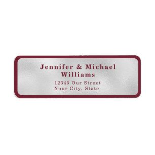 Modern Deep Burgundy Silver Grey Wedding