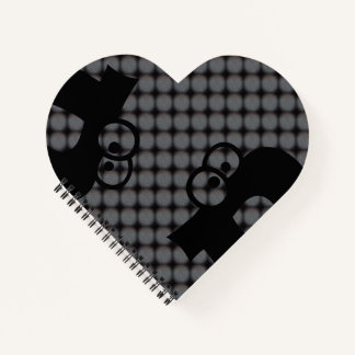 MODERN DEEP GRAY BLACK CUTE NOTEBOOK