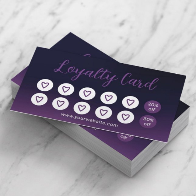 Modern Deep Purple Beauty Salon & Spa Loyalty (Creator Uploaded)