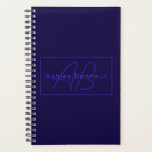 Modern Deep Purple Colours | Cool Name & Monogram Planner<br><div class="desc">Modern monogrammed name or brand.</div>