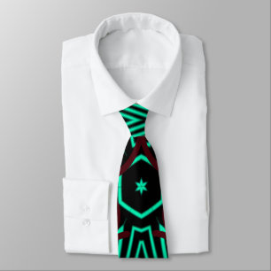 Modern Deep Red Black Green Cute Neck Tie