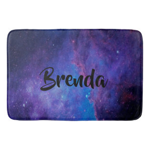 Modern Deep SpaceAbstract Background Bath Mat
