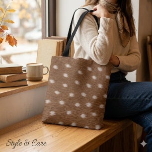 Modern Deer Skin Texture Design Stylish Medium Tote Bag