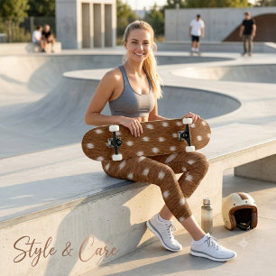 Modern Deer Skin Texture Design Trendy Capri Leggings