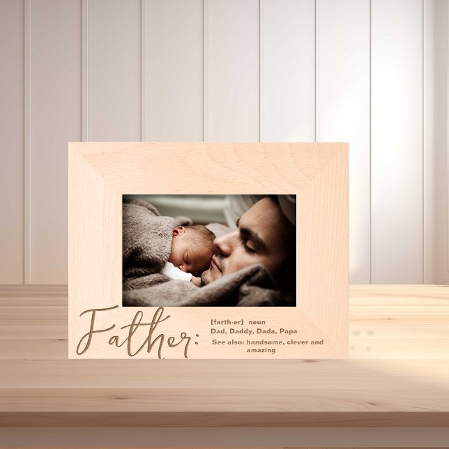 Modern Definition Of Father Photo Etched Frames (Creator Uploaded)