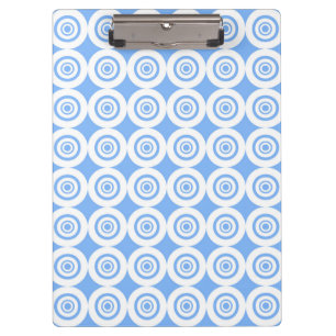 Modern Deisgn Light Blue White Circles Pattern Clipboard
