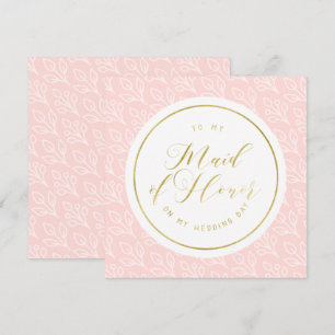 Modern Delicate   "To my maid of honor" Invitation