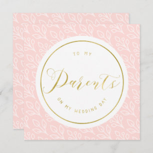 Modern Delicate   "To my parents" wedding day Invitation