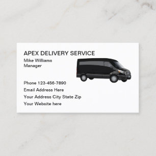 Modern Delivery Driver Service Business Cards