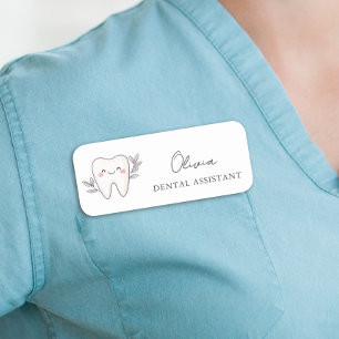 Modern Dental Assistant Name Tag