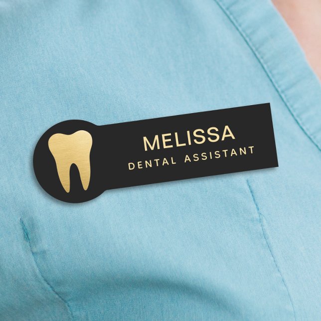 Modern Dental Assistant Tooth Name Tag (Creator Uploaded)