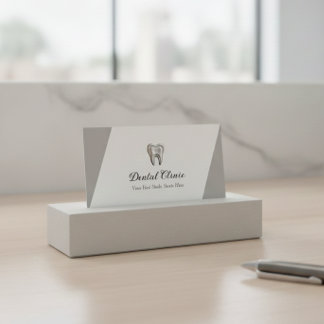 Modern Dental Clinic Logo QR Code Dentist Business Card