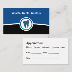 Modern Dental Office Dentist Appointment Business Card