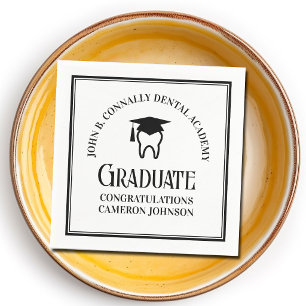 Modern Dental School Graduation Party Personalised Napkin