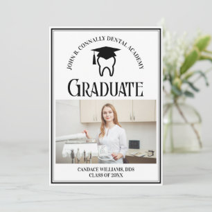 Modern Dental School Photo Custom Graduation Announcement