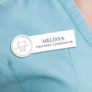 Modern Dental Treatment Coordinator Name Tag