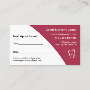Modern Dentist Appointment Business Card Template
