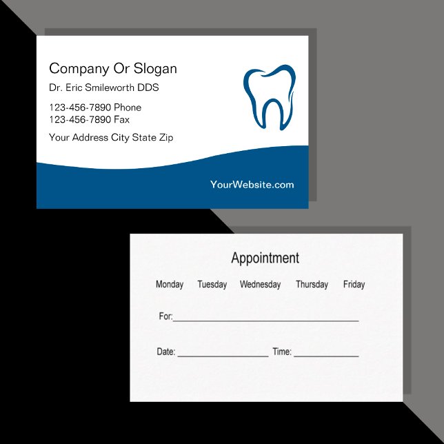 Modern Dentist Appointment Business Cards (Creator Uploaded)