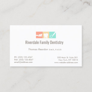 Modern Dentist Dental Care Business Card