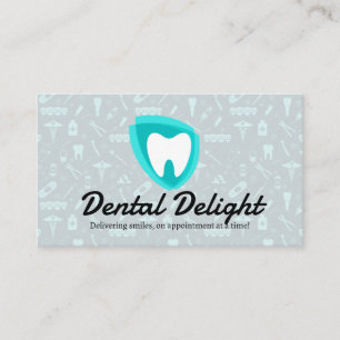 Modern Dentist Logo Dental Patterns Business Card