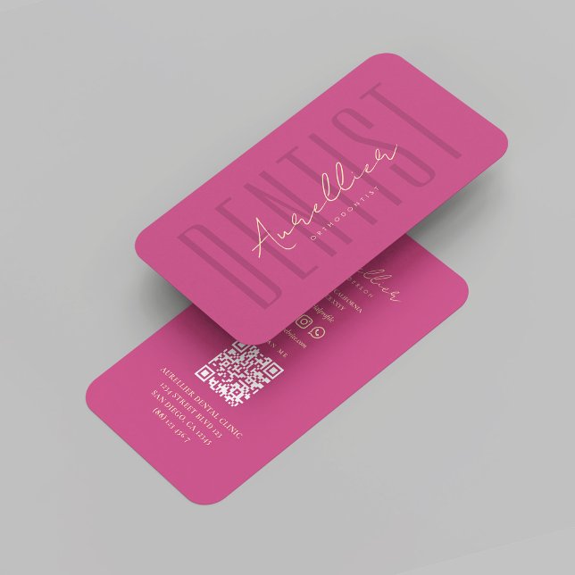Modern Dentist Monogram Dental Luxury Pink Gold Business Card (Modern Dentist Monogram Dental Luxury Pink Gold Business Card
)
