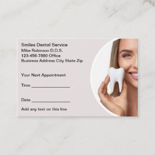 Modern Dentist Office Appointment Cards Budget