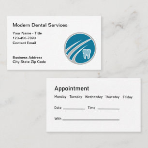 Modern Dentist Office Appointment Cards New Design