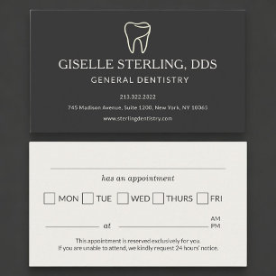 Modern Dentist Office Tooth Appointment Reminder Card