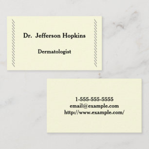 Modern Dermatologist Business Card