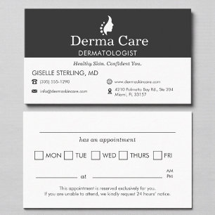 Modern Dermatologist Office Appointment Card