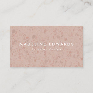 Modern Desert Blush Terrazzo Business Card