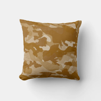 Modern Desert Earth-Tone Camouflage Pattern Cushion