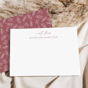 Modern Desert Rose Botanical Personalised Card